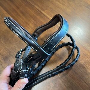 Small pony show bridle fancy stitched